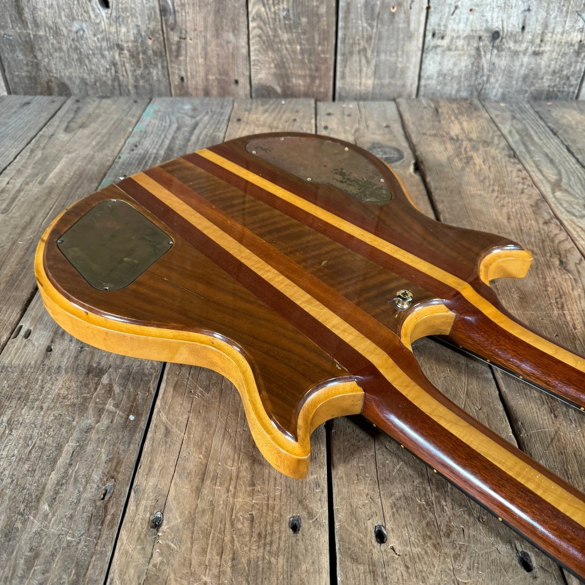 Lane Moller Custom Double Neck 6 and 12 string Felony provenance 1980 Natural - Mahar's Vintage Guitars