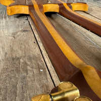 Lane Moller Custom Double Neck 6 and 12 string Felony provenance 1980 Natural - Mahar's Vintage Guitars