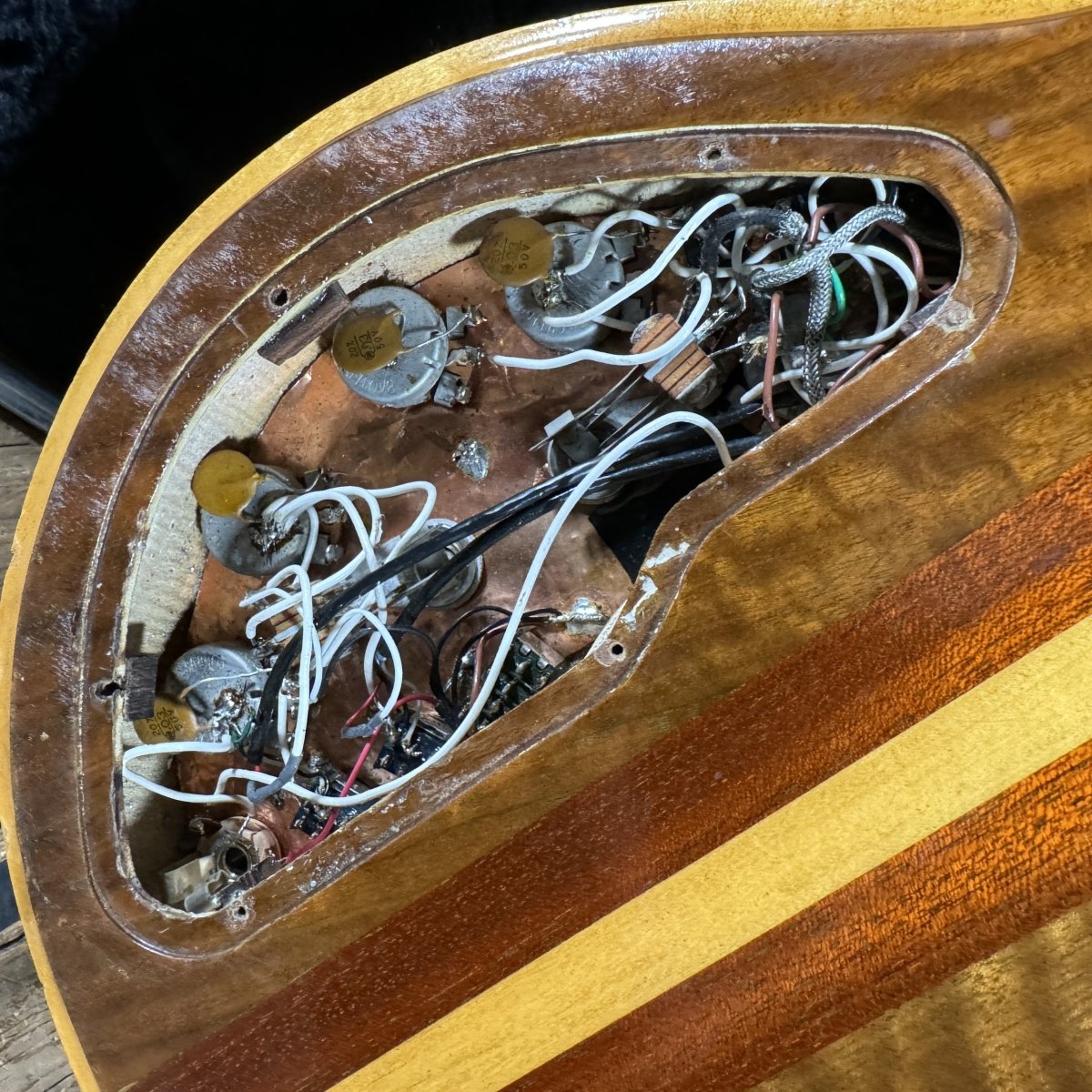 Lane Moller Custom Double Neck 6 and 12 string Felony provenance 1980 Natural - Mahar's Vintage Guitars