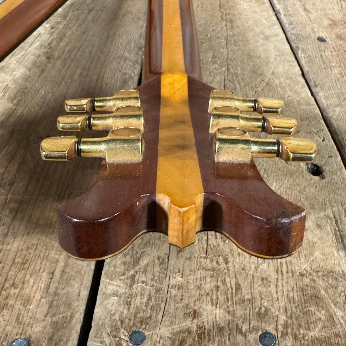 Lane Moller Custom Double Neck 6 and 12 string Felony provenance 1980 Natural - Mahar's Vintage Guitars