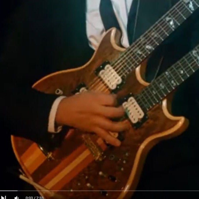 Lane Moller Custom Double Neck 6 and 12 string Felony provenance 1980 Natural - Mahar's Vintage Guitars