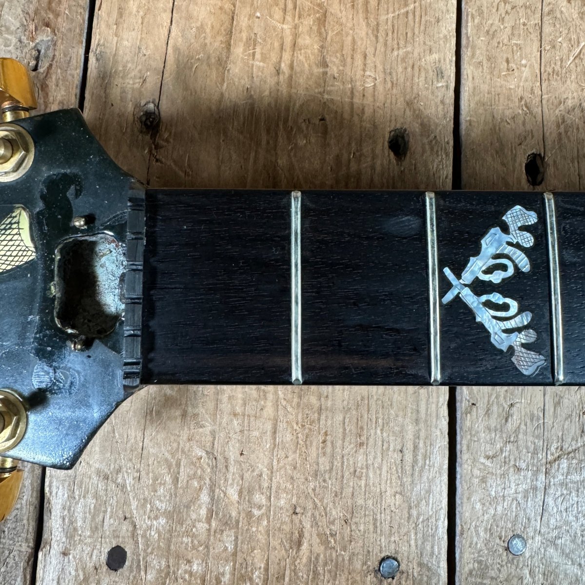 Lane Moller Custom Double Neck 6 and 12 string Felony provenance 1980 Natural - Mahar's Vintage Guitars