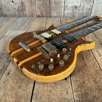 Lane Moller Custom Double Neck 6 and 12 string Felony provenance 1980 Natural - Mahar's Vintage Guitars
