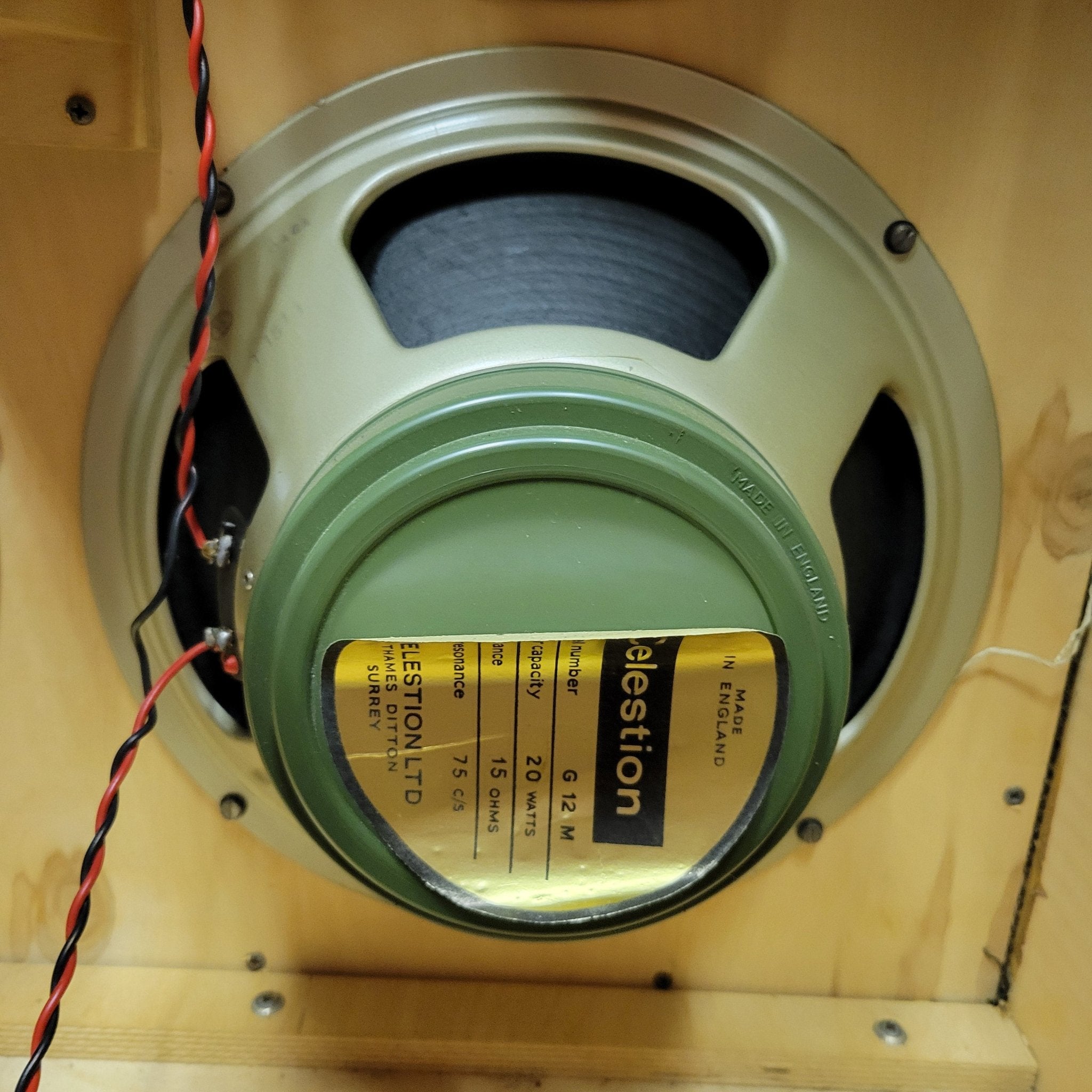 Marshall 1960b 4x12 Cabinet 1968 With Original Vintage Celestion G12M Greenback T1511 Speakers - Mahar's Vintage Guitars