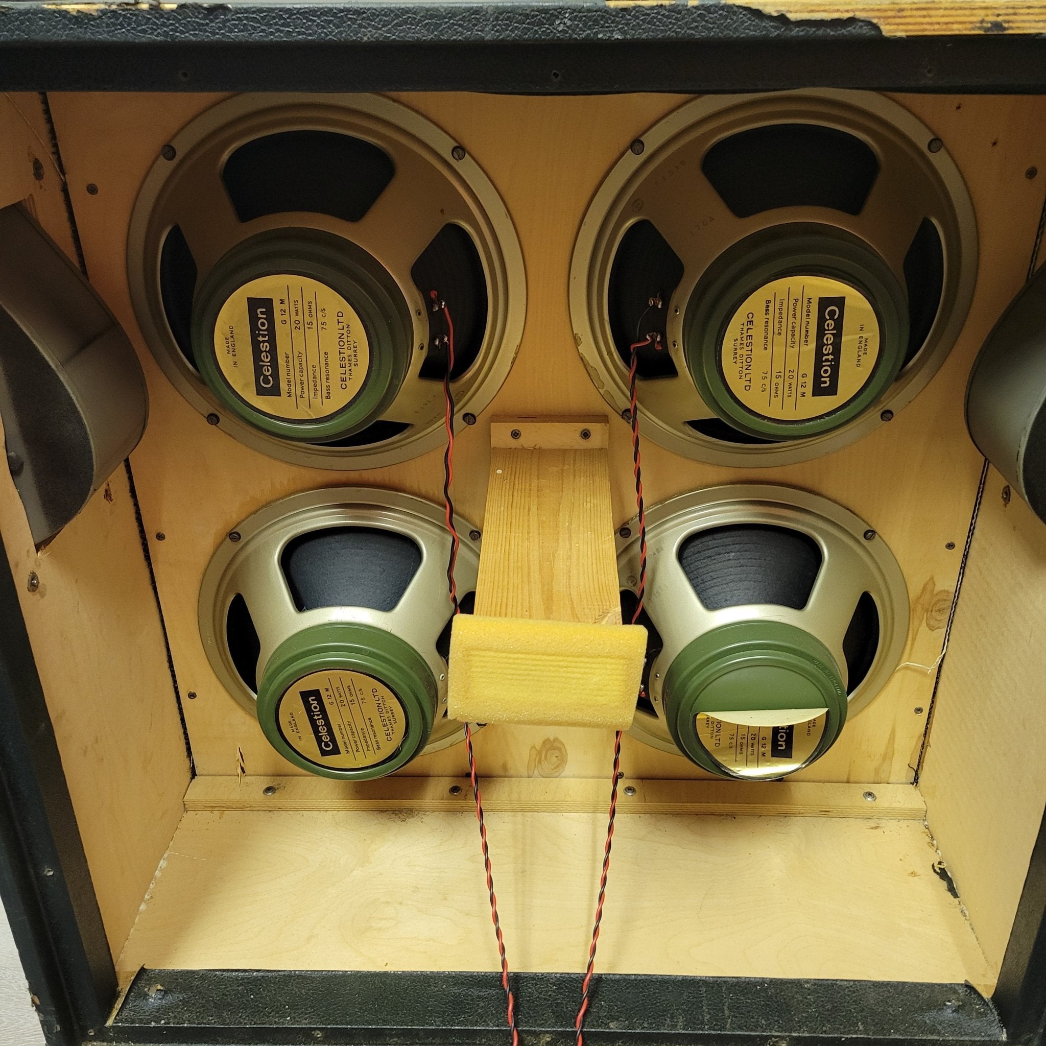 Marshall 1960b 4x12 Cabinet 1968 With Original Vintage Celestion G12M Greenback T1511 Speakers - Mahar's Vintage Guitars