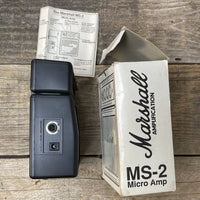Marshall MS - 2 Micro Amp – 1 - Watt Portable Mini Guitar Amplifier with Classic Marshall Tone - Mahar's Vintage Guitars