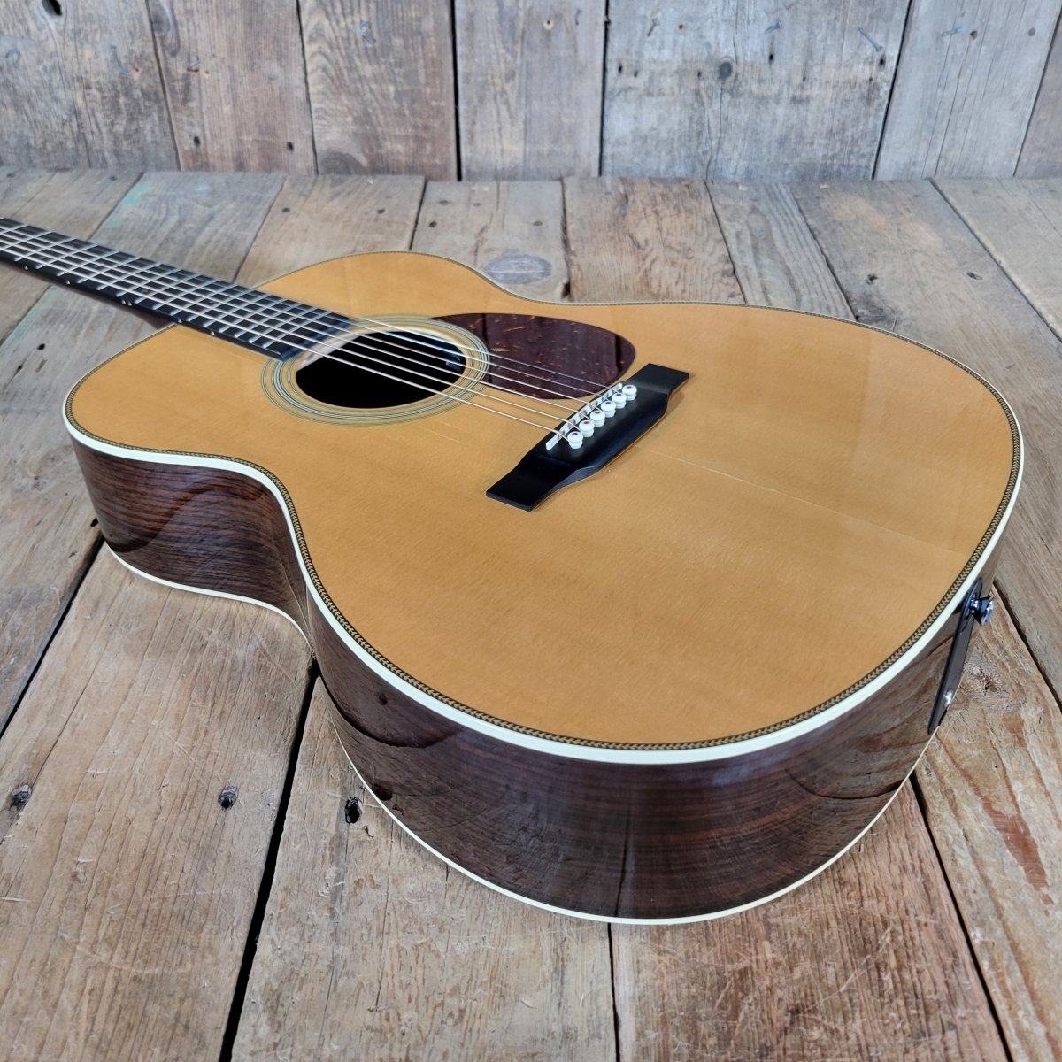 Martin OM - 28E Acoustic - Electric Guitar 2021 – Rosewood & Spruce, LR Baggs Pickup, New Case Included - Mahar's Vintage Guitars