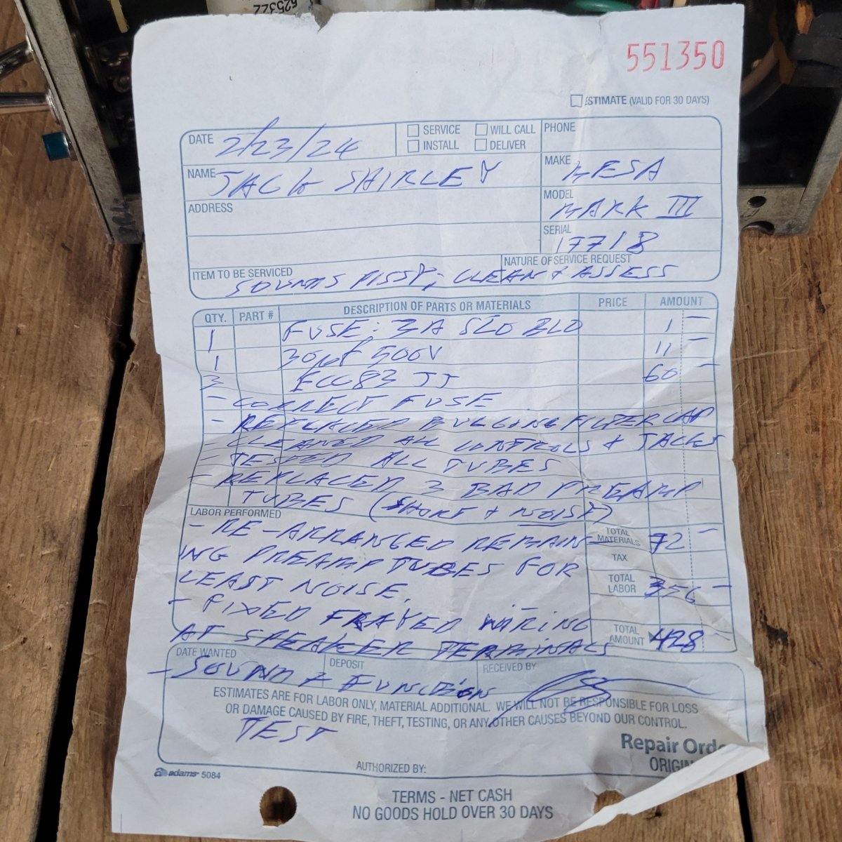 Mesa Boogie Mark III Purple Stripe Simul Class EQ Reverb 1986 - Mahar's Vintage Guitars