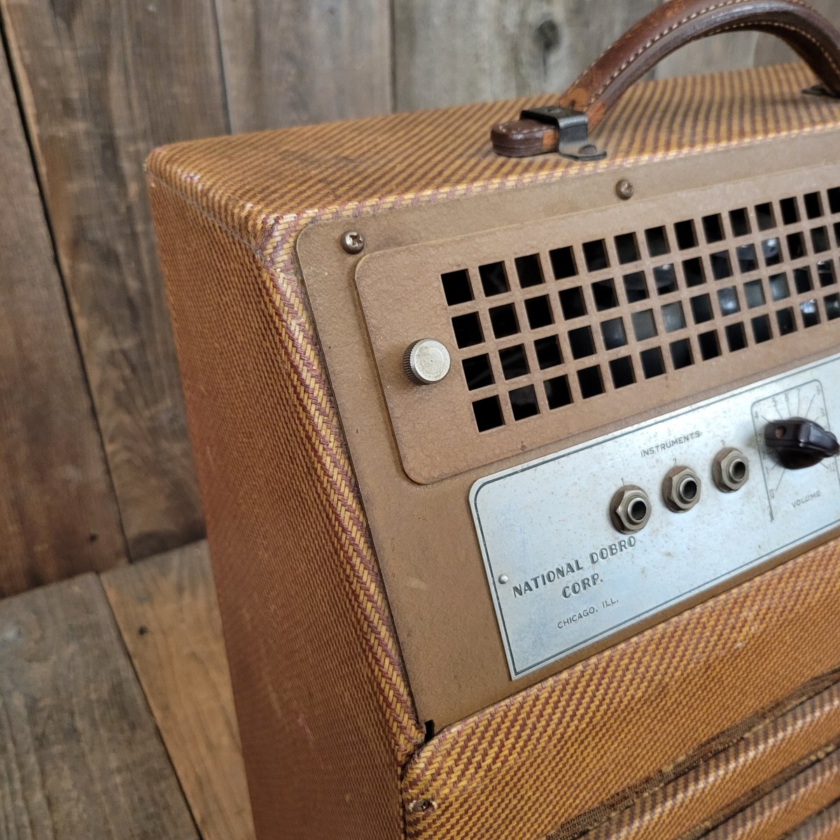 National New Yorker Lap Steel and Model 75 Tweed Amplifier Set 1940 - Mahar's Vintage Guitars