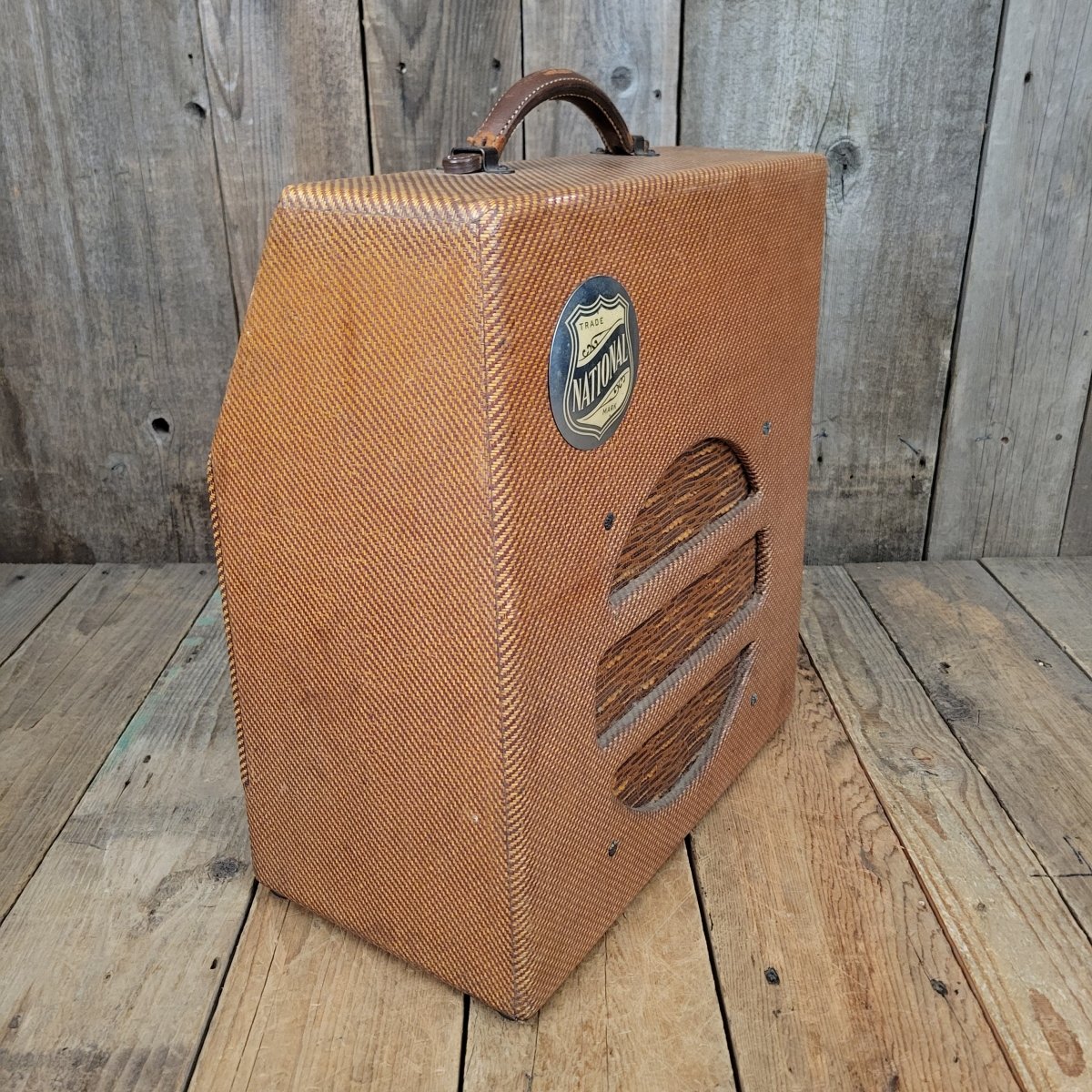 National New Yorker Lap Steel and Model 75 Tweed Amplifier Set 1940 - Mahar's Vintage Guitars