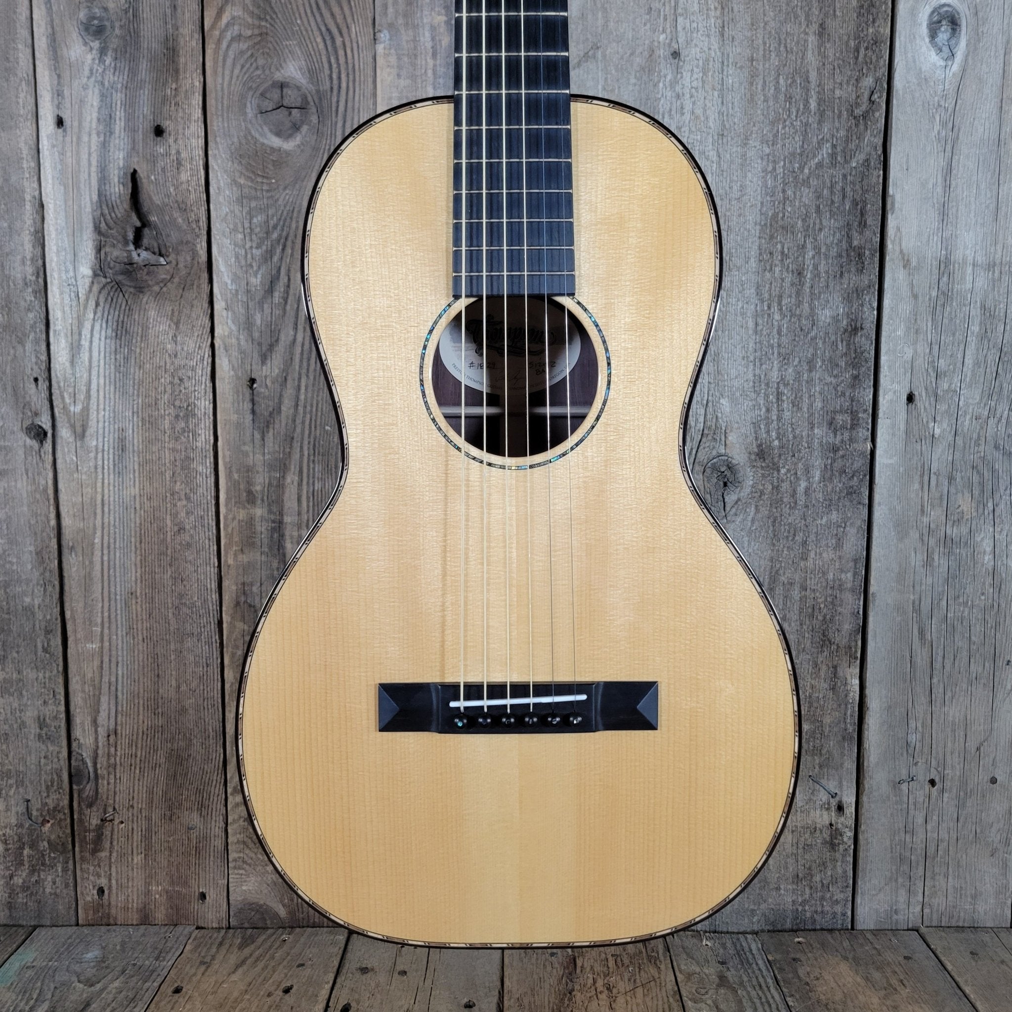 Preston Thompson 2020 Size 2 BA Parlor Guitar – Brazilian Rosewood & Adirondack Spruce, Calton Case, Handcrafted Excellence - Mahar's Vintage Guitars