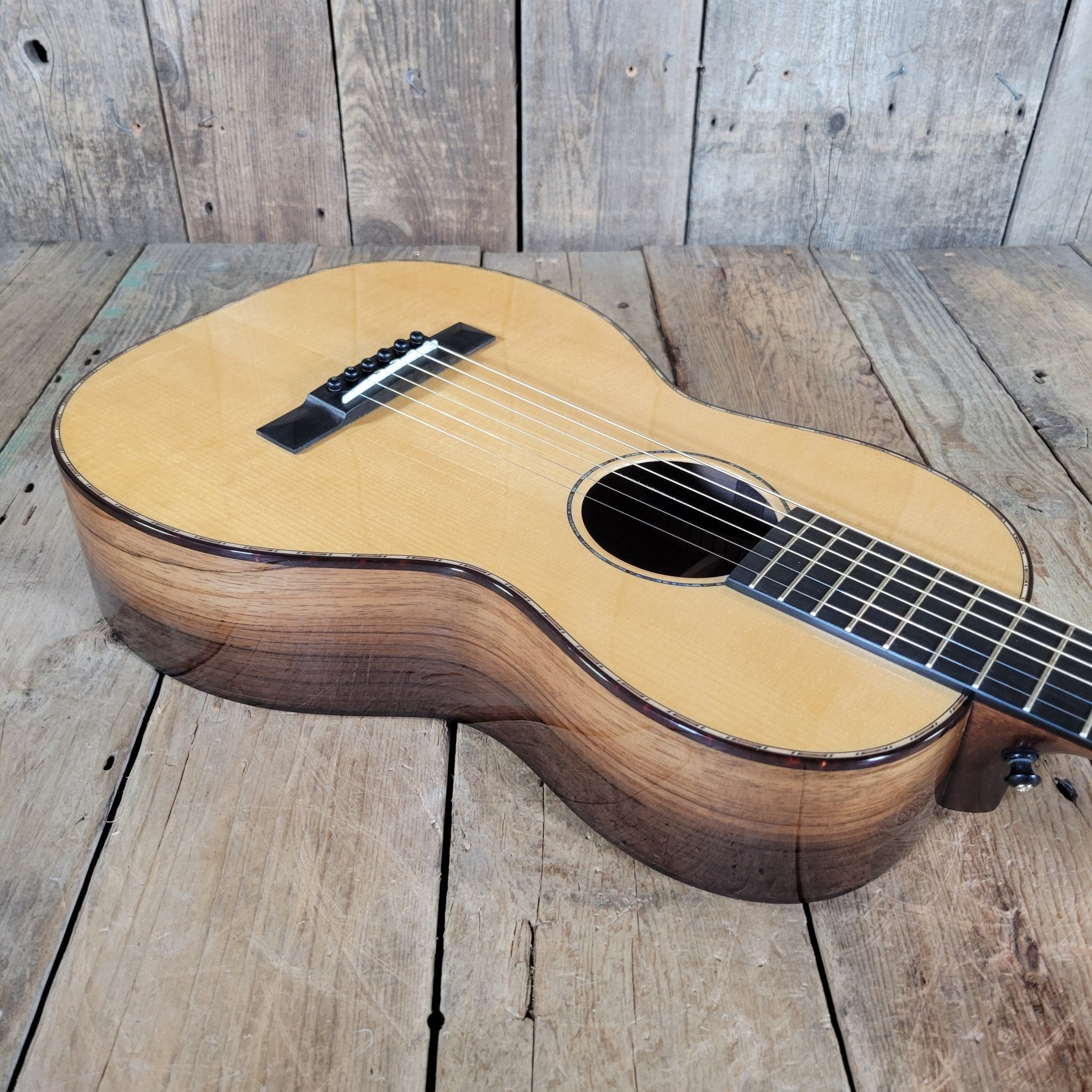 Preston Thompson 2020 Size 2 BA Parlor Guitar – Brazilian Rosewood & Adirondack Spruce, Calton Case, Handcrafted Excellence - Mahar's Vintage Guitars