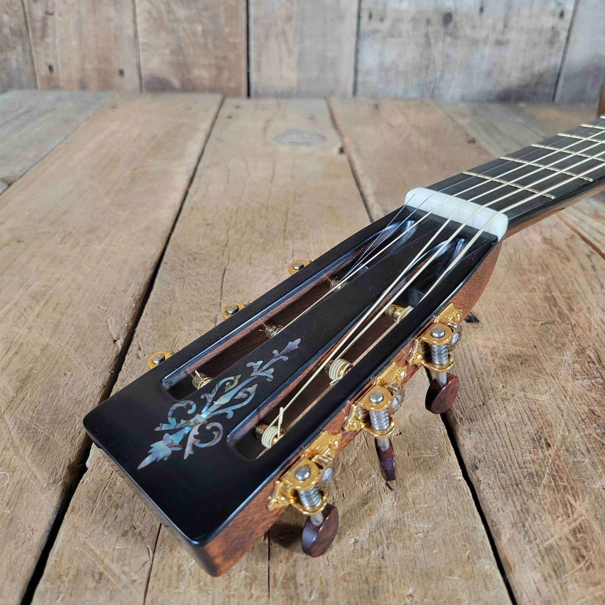 Preston Thompson 2020 Size 2 BA Parlor Guitar – Brazilian Rosewood & Adirondack Spruce, Calton Case, Handcrafted Excellence - Mahar's Vintage Guitars