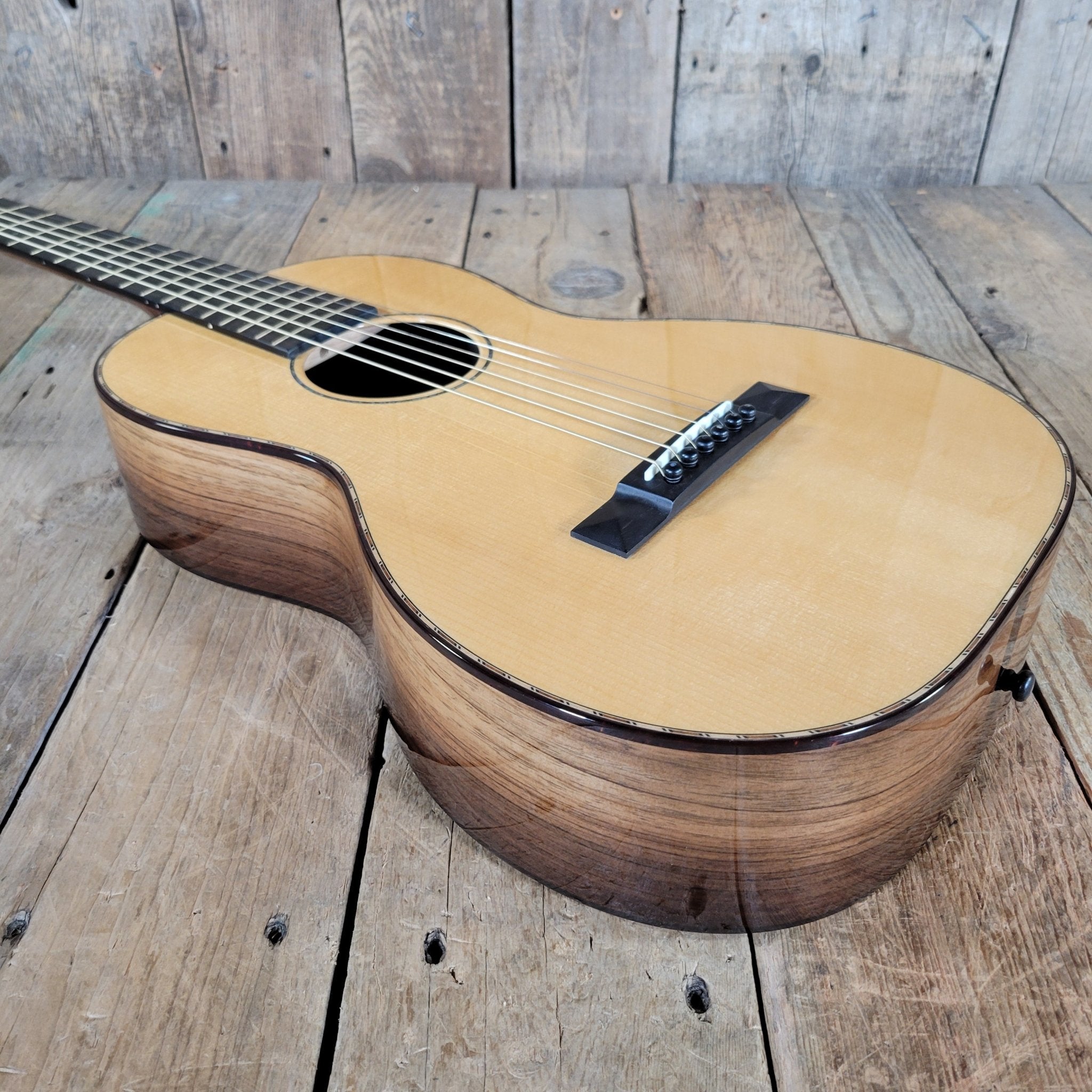 Preston Thompson 2020 Size 2 BA Parlor Guitar – Brazilian Rosewood & Adirondack Spruce, Calton Case, Handcrafted Excellence - Mahar's Vintage Guitars