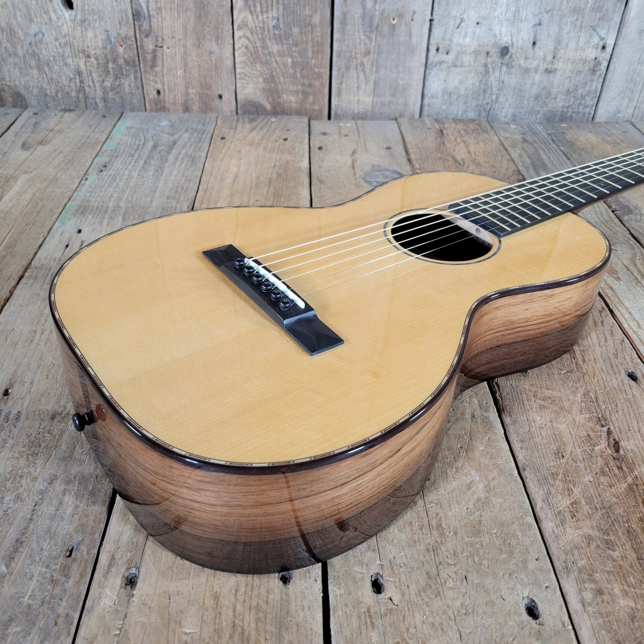 Preston Thompson 2020 Size 2 BA Parlor Guitar – Brazilian Rosewood & Adirondack Spruce, Calton Case, Handcrafted Excellence - Mahar's Vintage Guitars