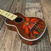Rare 1930s "The Gibson" Poinsettia Ukulele – Hand - Painted Style 3 Soprano with Floral Motif 1926 - 1929 - Mahar's Vintage Guitars