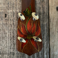 Rare 1930s "The Gibson" Poinsettia Ukulele – Hand - Painted Style 3 Soprano with Floral Motif 1926 - 1929 - Mahar's Vintage Guitars