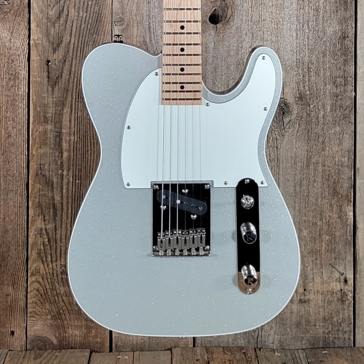 Reverend Eastsider E Pete Anderson Esquire – Silver Sparkle, 2022, w/Hardshell Case - Mahar's Vintage Guitars