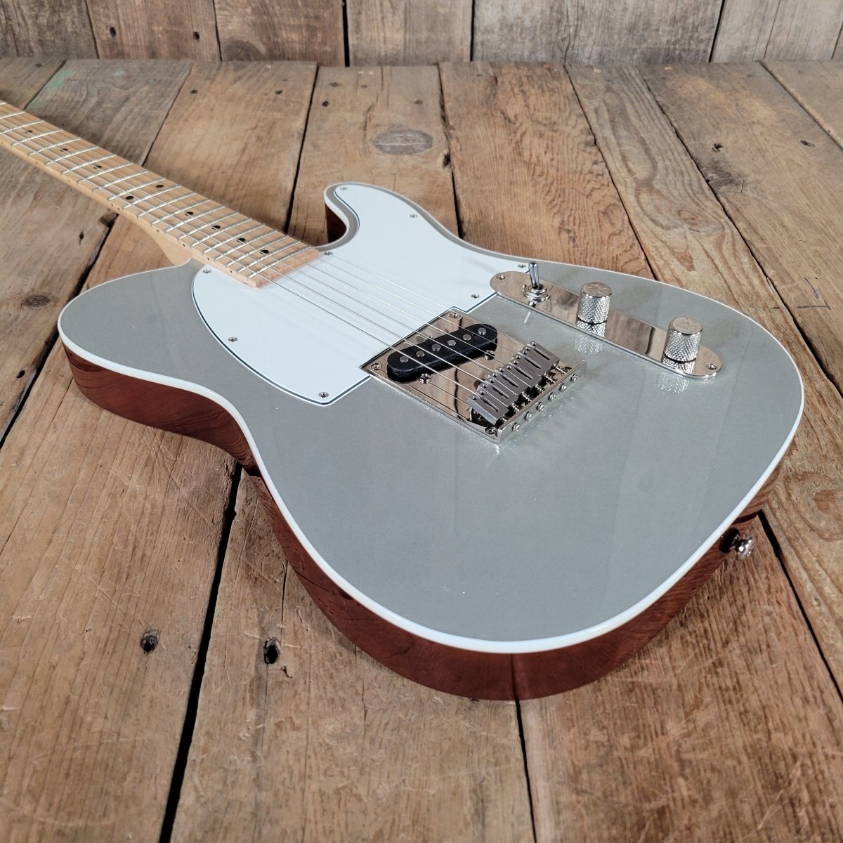 Reverend Eastsider E Pete Anderson Esquire – Silver Sparkle, 2022, w/Hardshell Case - Mahar's Vintage Guitars