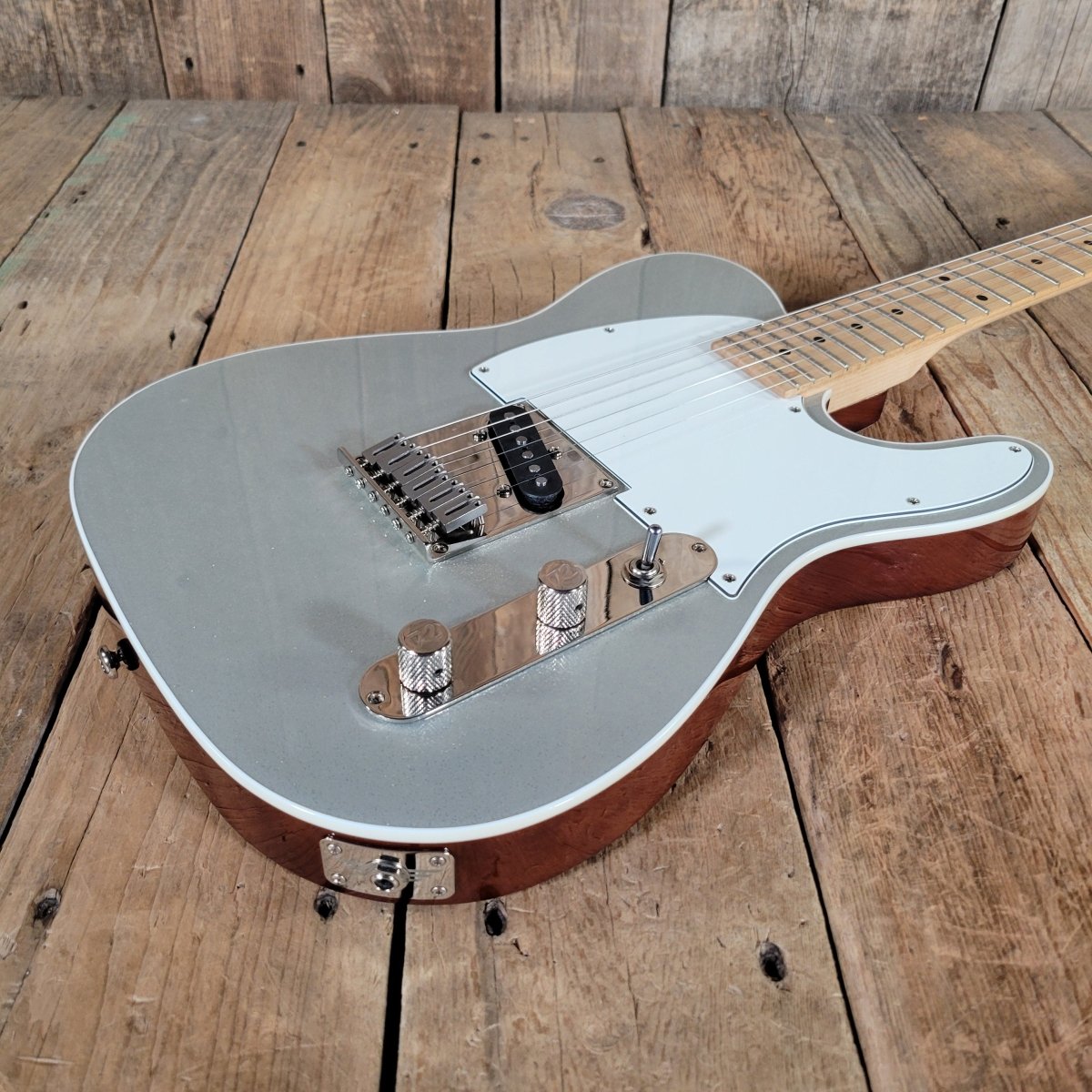 Reverend Eastsider E Pete Anderson Esquire – Silver Sparkle, 2022, w/Hardshell Case - Mahar's Vintage Guitars