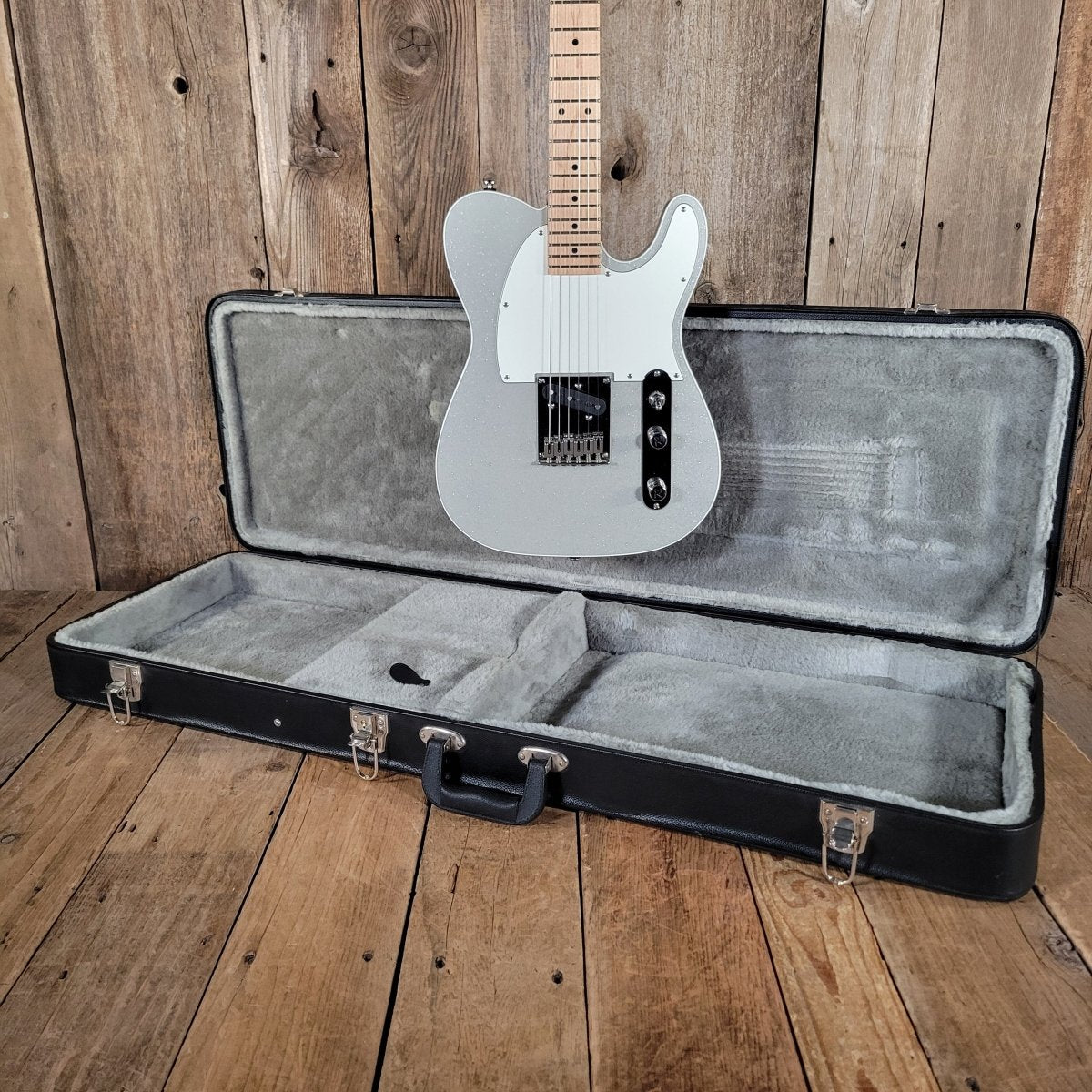 Reverend Eastsider E Pete Anderson Esquire – Silver Sparkle, 2022, w/Hardshell Case - Mahar's Vintage Guitars
