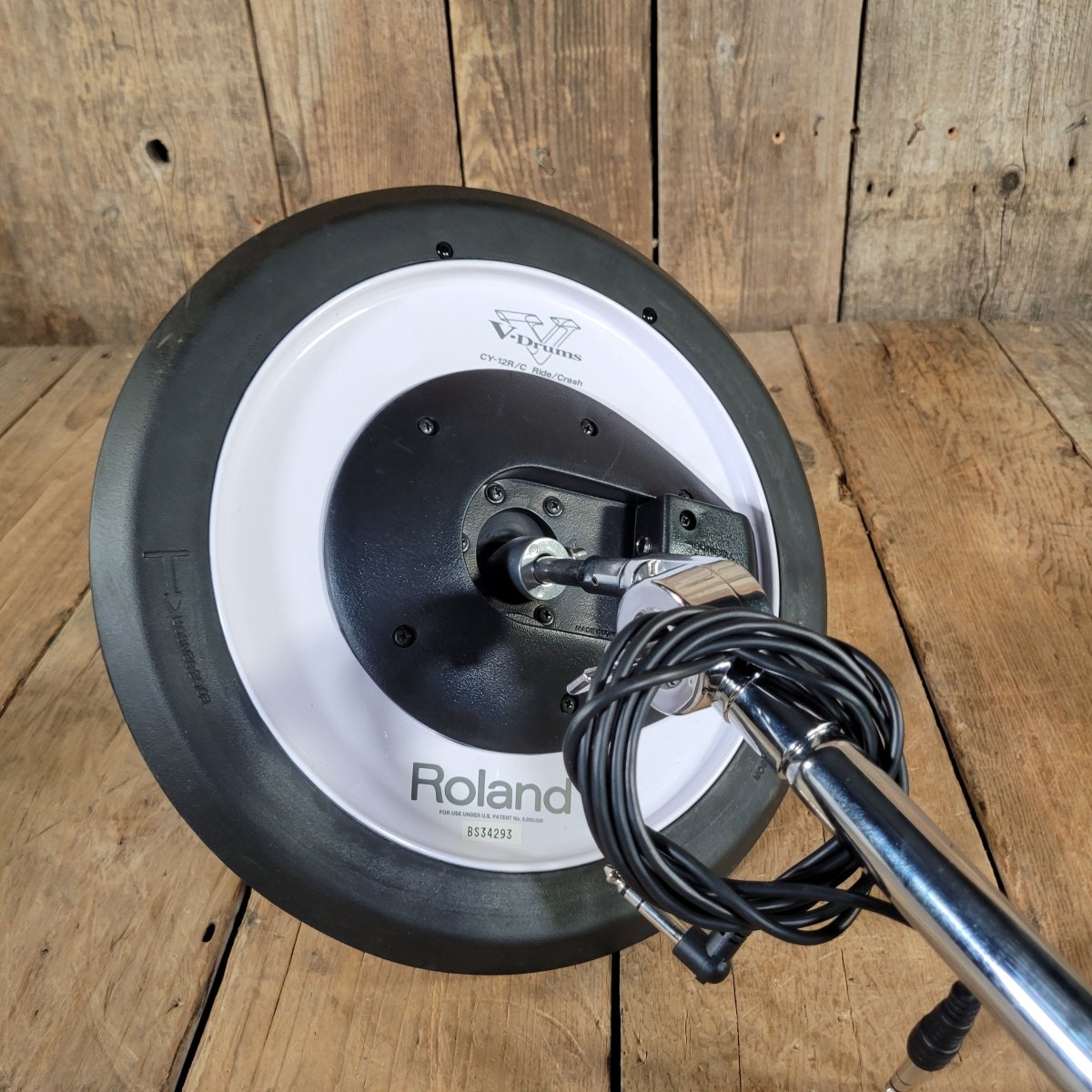 Roland CY - 12R/C V Drum 12" Ride / Crash with Stand, Mount and Cable - Mahar's Vintage Guitars