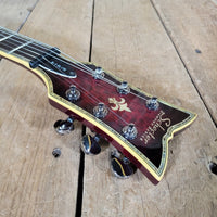 Schecter S - 1 Elite Double Cut 2003–2007 – Flame Top Black Cherry w/ Hard Case - Mahar's Vintage Guitars