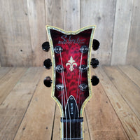 Schecter S - 1 Elite Double Cut 2003–2007 – Flame Top Black Cherry w/ Hard Case - Mahar's Vintage Guitars