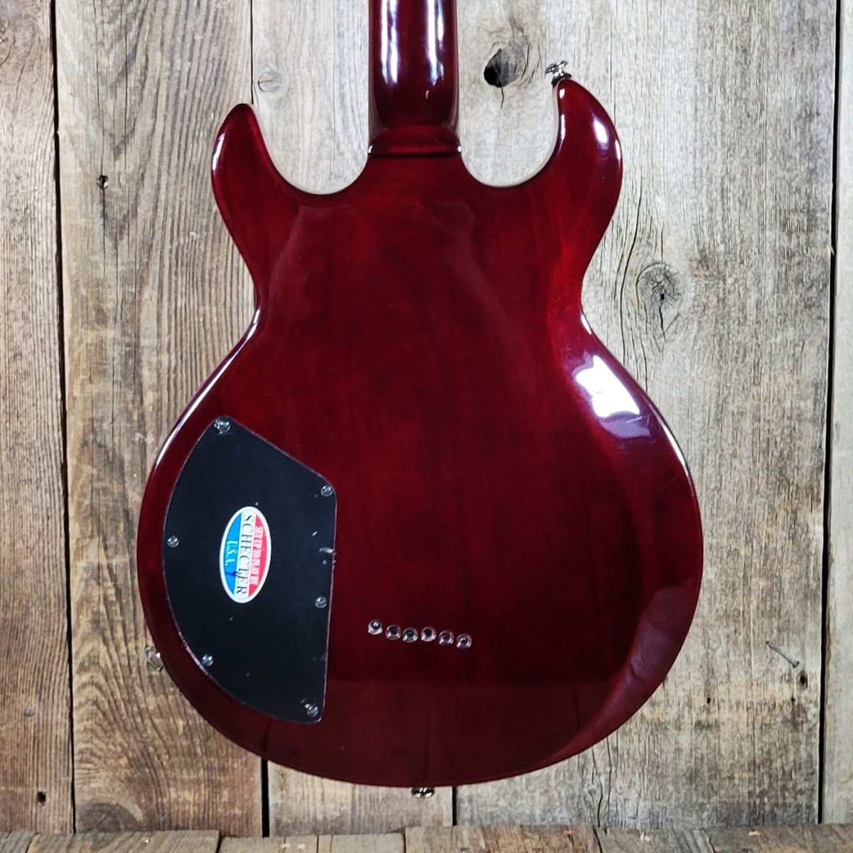 Schecter S - 1 Elite Double Cut 2003–2007 – Flame Top Black Cherry w/ Hard Case - Mahar's Vintage Guitars