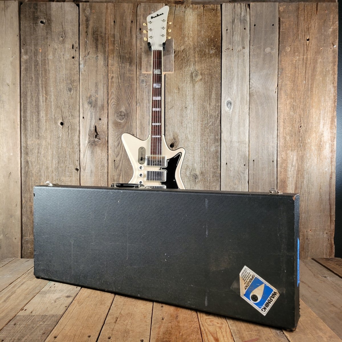 SOLD - Airline Professional White Res - O - Glass All Original Orig Case 1964 - Mahar's Vintage Guitars