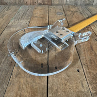 SOLD - Ampeg Dan Armstrong ADA4 Lucite Bass Reissue 2010 Clear Lucite - Mahar's Vintage Guitars