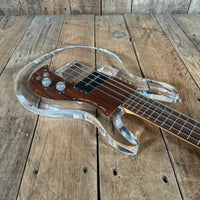 SOLD - Ampeg Dan Armstrong ADA4 Lucite Bass Reissue 2010 Clear Lucite - Mahar's Vintage Guitars