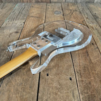 SOLD - Ampeg Dan Armstrong ADA4 Lucite Bass Reissue 2010 Clear Lucite - Mahar's Vintage Guitars