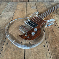 SOLD - Ampeg Dan Armstrong ADA4 Lucite Bass Reissue 2010 Clear Lucite - Mahar's Vintage Guitars