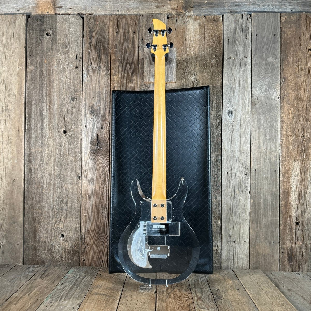 SOLD - Ampeg Dan Armstrong ADA4 Lucite Bass Reissue 2010 Clear Lucite - Mahar's Vintage Guitars