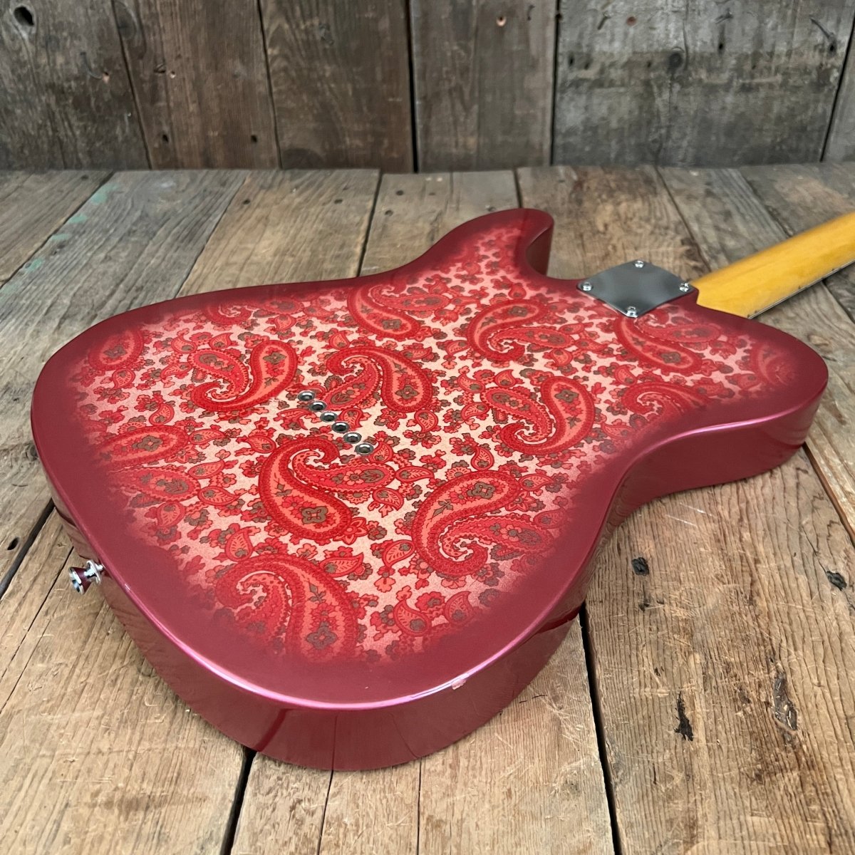 SOLD - Crook Custom Guitars Paisley Tele 2000s One Off Custom Telecaster - Mahar's Vintage Guitars