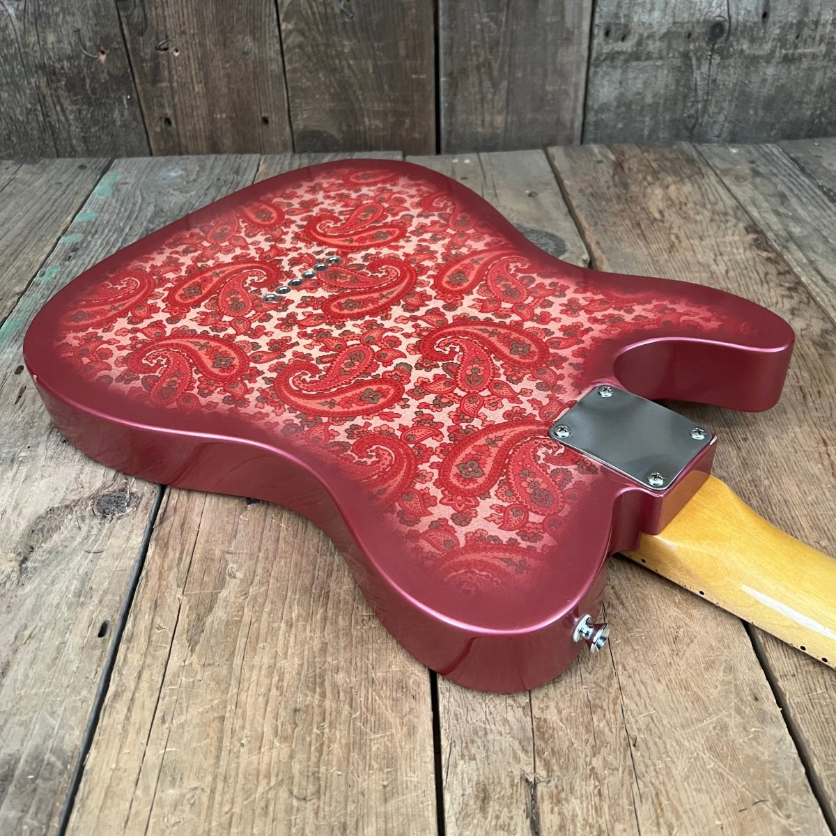 SOLD - Crook Custom Guitars Paisley Tele 2000s One Off Custom Telecaster - Mahar's Vintage Guitars