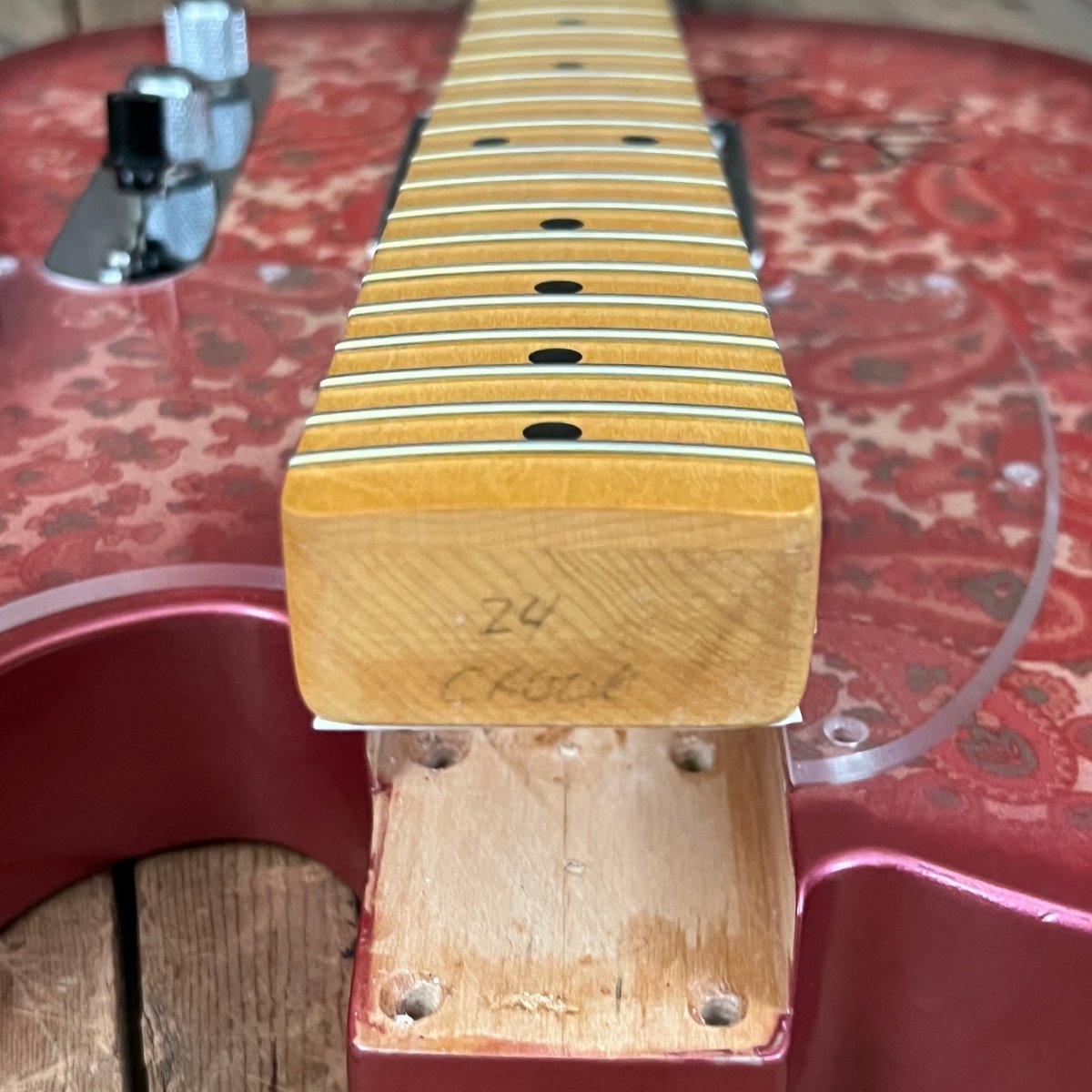 SOLD - Crook Custom Guitars Paisley Tele 2000s One Off Custom Telecaster - Mahar's Vintage Guitars