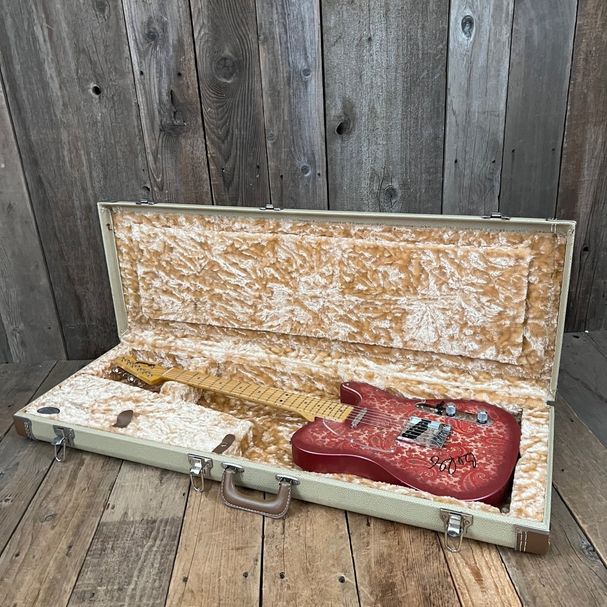 SOLD - Crook Custom Guitars Paisley Tele 2000s One Off Custom Telecaster - Mahar's Vintage Guitars