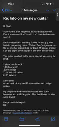 SOLD - Crook Custom Guitars Paisley Tele 2000s One Off Custom Telecaster - Mahar's Vintage Guitars