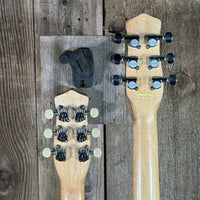 SOLD - Danelectro Double Neck Baritone and Guitar 2001 Black Burst with Case - Mahar's Vintage Guitars