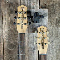 SOLD - Danelectro Double Neck Baritone and Guitar 2001 Black Burst with Case - Mahar's Vintage Guitars