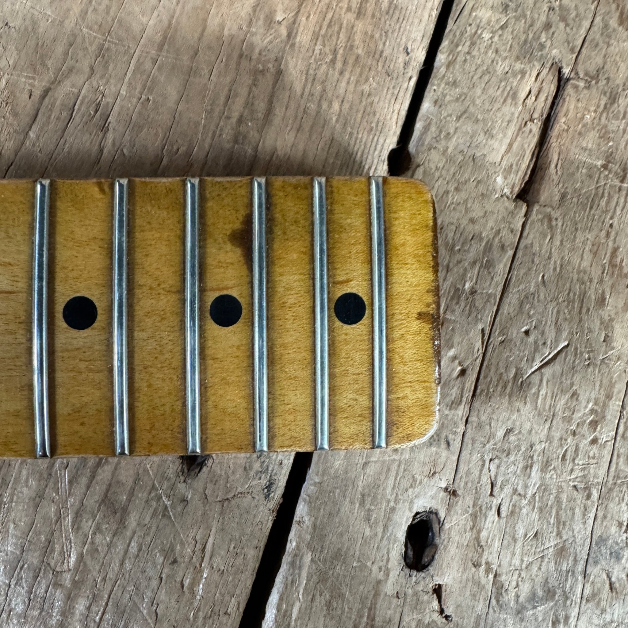 SOLD - Danocaster Blackguard Telecaster Singlecut V Neck 2017 Butterscotch Blonde - Mahar's Vintage Guitars