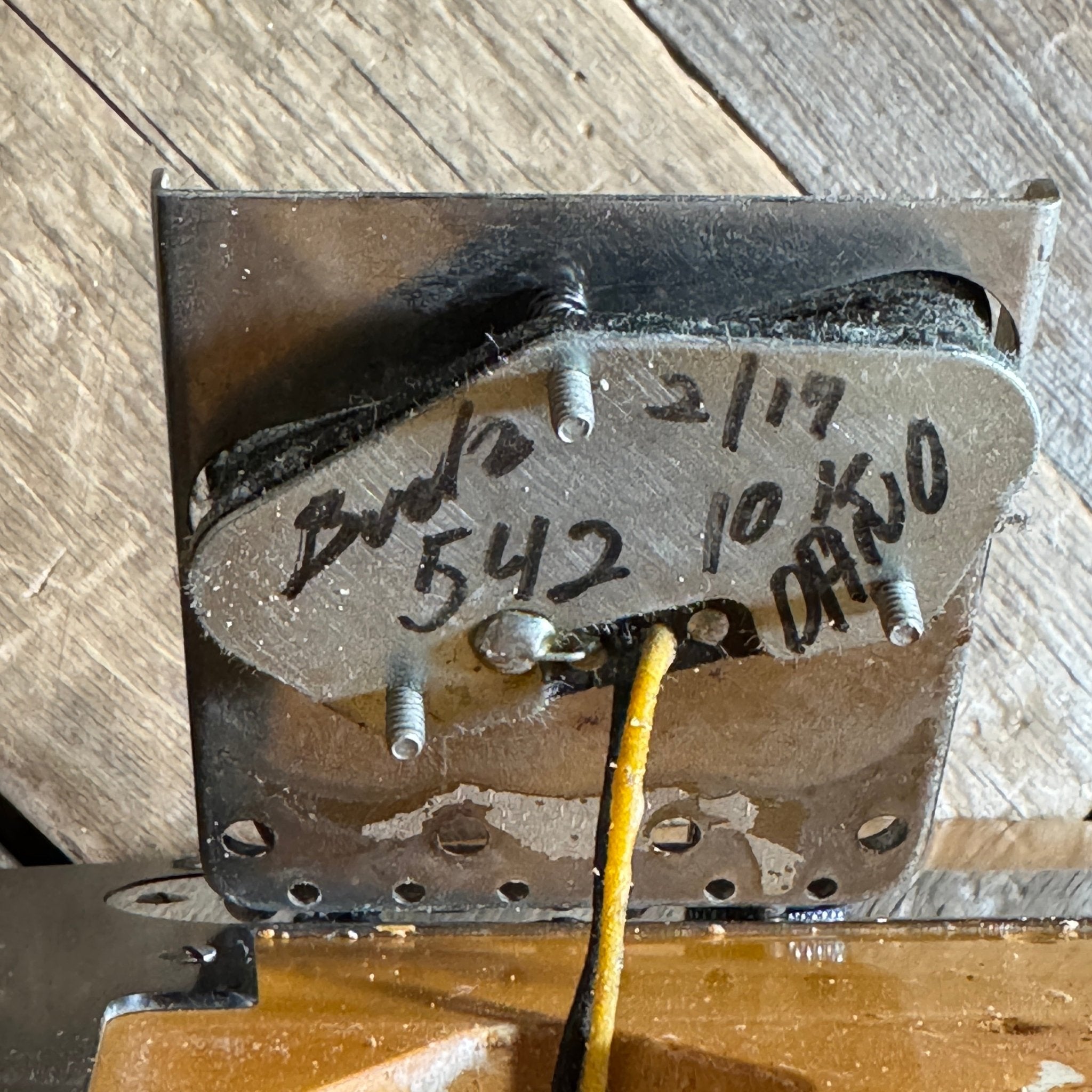 SOLD - Danocaster Blackguard Telecaster Singlecut V Neck 2017 Butterscotch Blonde - Mahar's Vintage Guitars