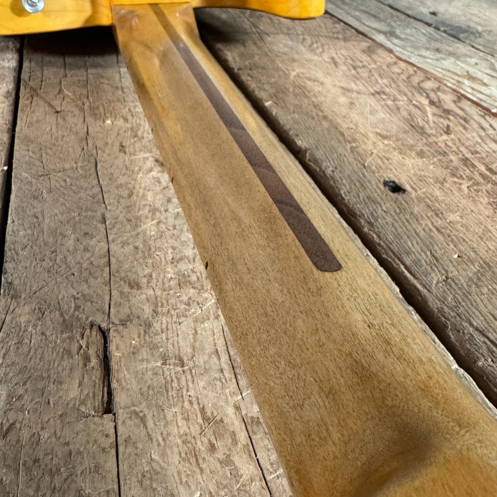 SOLD - Danocaster Blackguard Telecaster Singlecut V Neck 2017 Butterscotch Blonde - Mahar's Vintage Guitars