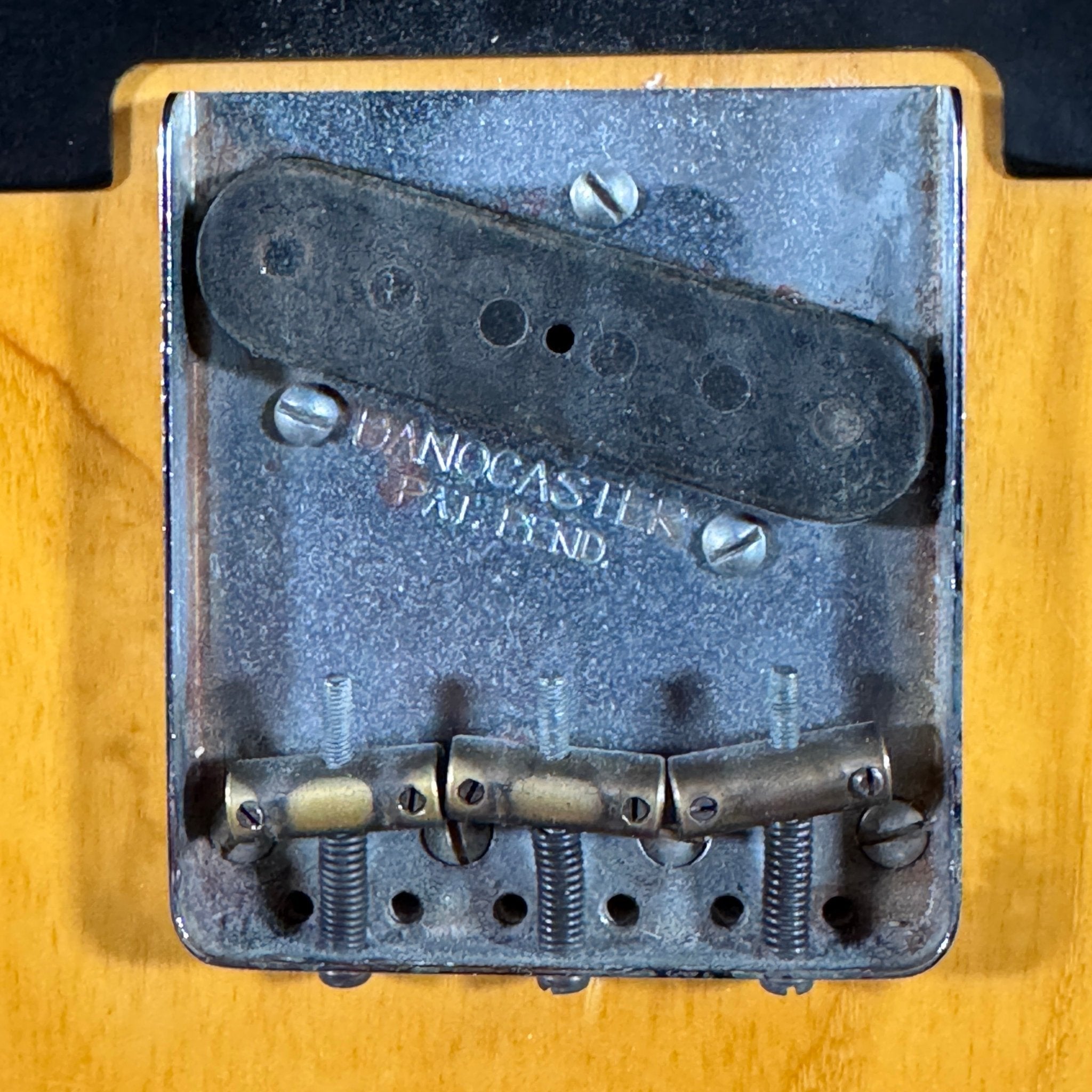 SOLD - Danocaster Blackguard Telecaster Singlecut V Neck 2017 Butterscotch Blonde - Mahar's Vintage Guitars