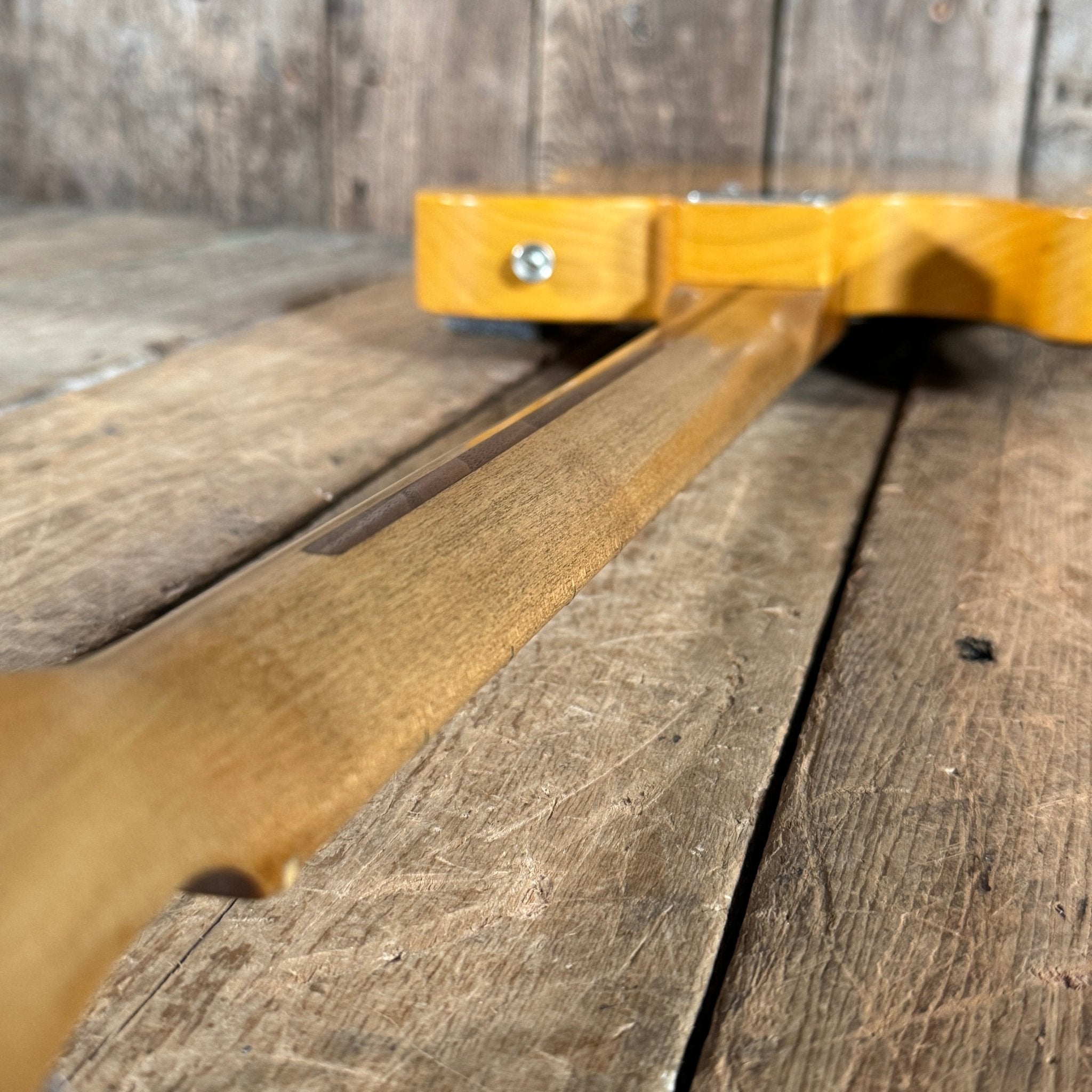 SOLD - Danocaster Blackguard Telecaster Singlecut V Neck 2017 Butterscotch Blonde - Mahar's Vintage Guitars