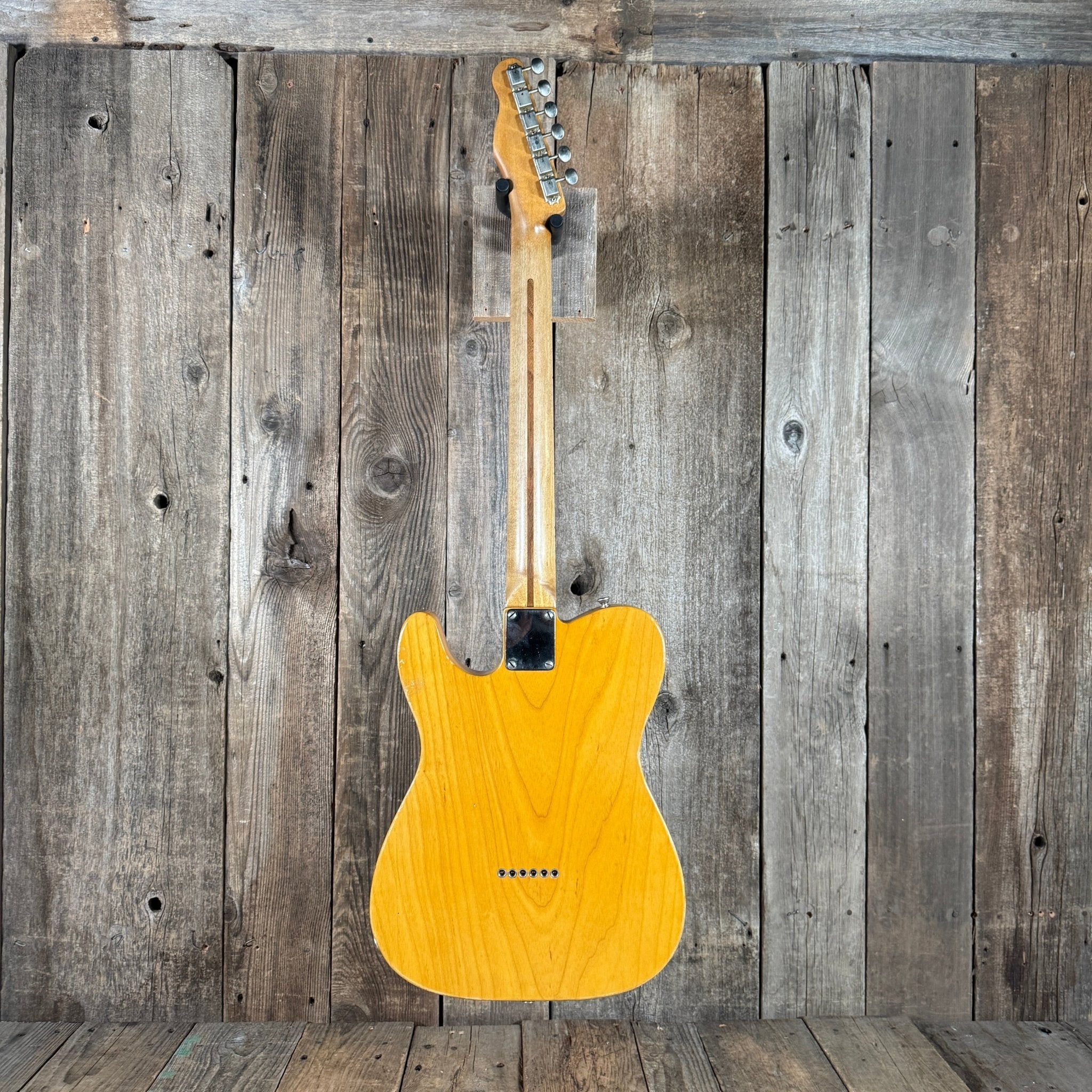 SOLD - Danocaster Blackguard Telecaster Singlecut V Neck 2017 Butterscotch Blonde - Mahar's Vintage Guitars