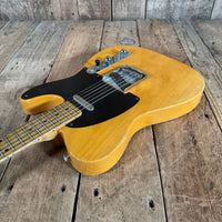 SOLD - Danocaster Blackguard Telecaster Singlecut V Neck 2017 Butterscotch Blonde - Mahar's Vintage Guitars