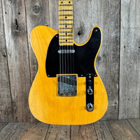 SOLD - Danocaster Blackguard Telecaster Singlecut V Neck 2017 Butterscotch Blonde - Mahar's Vintage Guitars